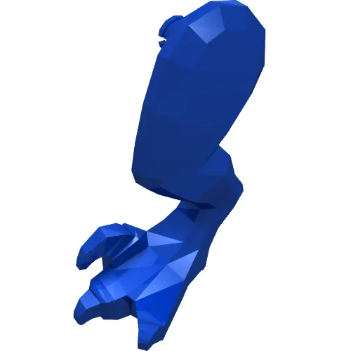 Animal Body Part, Dinosaur, Raptor Leg, Left, with Pin [Plain]