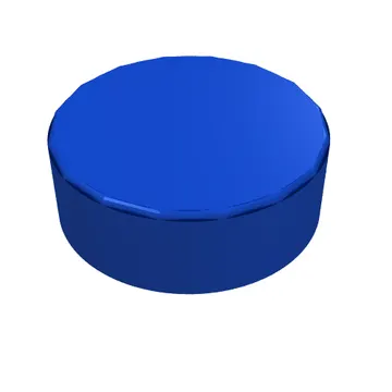 Tile Round 1 x 1 with Black Circle and 2 Medium Blue Circles print