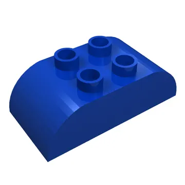 Duplo Brick 2 x 4 Curved Top with Boy and Dog in Windows Print