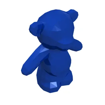 Animal, Bear / Teddy, Arms Down with 1 Button Eye, Mouth Stitches and Striped Belly Print