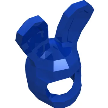 Costume / Mask, Rabbit / Bunny Ears with Bright Pink Auricles Print