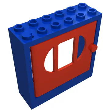 Fabuland, Door Frame 2 x 6 x 5 with Red Door