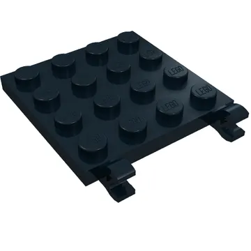 Plate Special 4 x 4 with Clips Horizontal (thick open O clips)