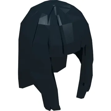 Hair Long Straight with Bangs - Rubber