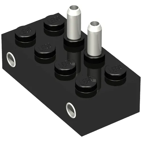 Brick 2 x 4, 4.5V for Train On/Off Switch and Hollow Pins