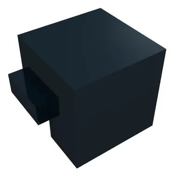 Minifig Head Special, Cube with Rear Ledge [Plain]