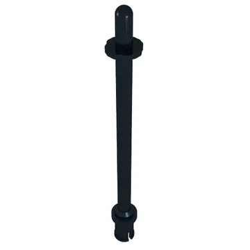 Bar 8L - Two Stop Rings / One Pin, Technic Figure Ski Pole [Rounded End]