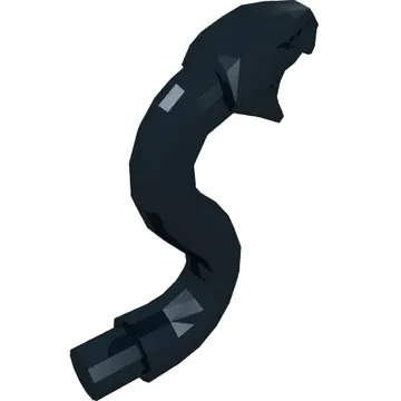 Animal, Snake Head with Open Mouth, Fangs and Curved Neck with Bar