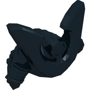 Helmet, Ninja (Samurai) Kabuto with Large Curved Crest and Rivets