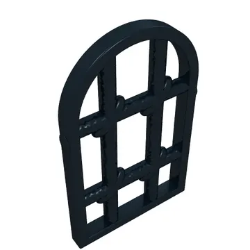 Window 1 x 2 x 2 & 2/3 Pane Twisted Bar with Rounded Top