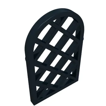 Window 1 x 2 x 2 2/3 Pane Lattice Diamond with Rounded Top