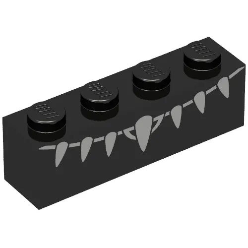 Brick 1 x 4 with Black Panther Torso Print