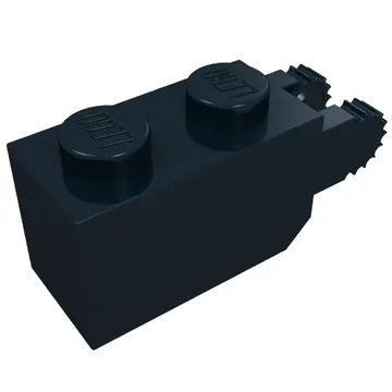 Hinge Brick 1 x 2 Locking with 2 Fingers Vertical End, 9 Teeth
