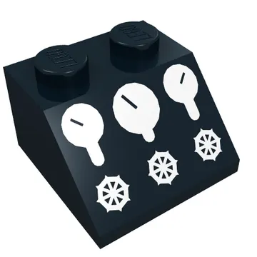 Brick Sloped 45° 2 x 2 with 3 Gauges and 3 Knobs Print