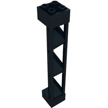 Support 2 x 2 x 10 Girder Triangular Vertical - Type 1 - Solid Top, 3 Posts