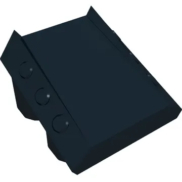 Brick Sloped 2 x 2 No Studs, with 3 Side Pistons Raised Edges