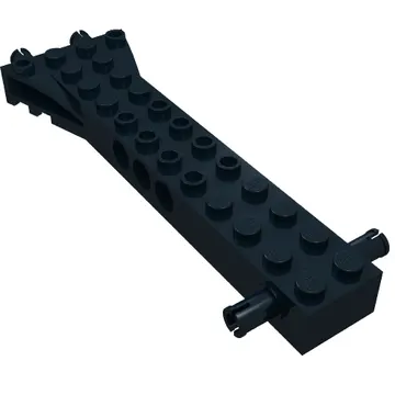 Technic Brick Special 12 x 2 with 2 Side and 2 End Pins, Technic Holes, and 4W Flared End