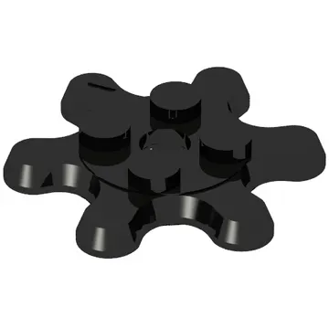 Plate Special 2 x 2 Splat Gear, 6 Teeth