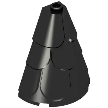 Tower Roof 2 x 4 x 4 Half Cone Shaped with Roof Tiles