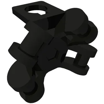 Minifig Neckwear Backplate with 4 Bars