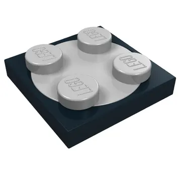 Turntable 2 x 2 Plate, Light Bluish Gray Top [Complete Assembly]