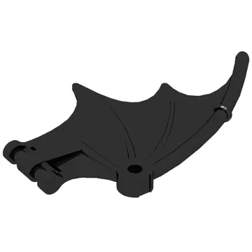 Creature Body Part, Dragon / Thestral Wing with Bar Connection [PLAIN]