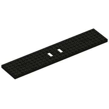 Vehicle Base, Train 6 x 28 with Two 1 x 2 Openings [3 Round Holes Each End]