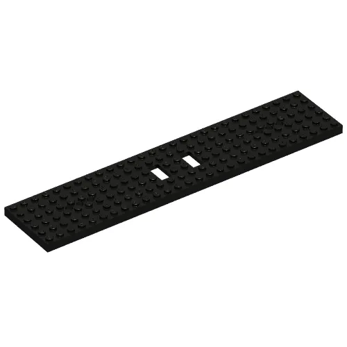 Vehicle Base, Train 6 x 28 with Two 1 x 2 Openings [3 Round Holes Each End]