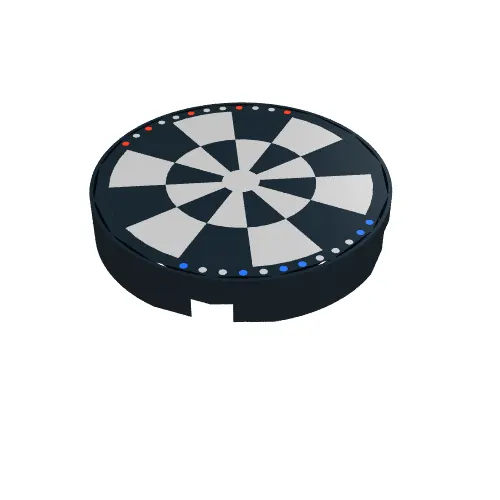 Tile Round 2 x 2 with Dejarik Hologameboard Print