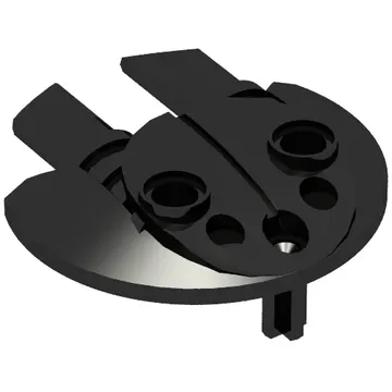 Large Figure Shield 5 x 5 with Dual Round Prongs