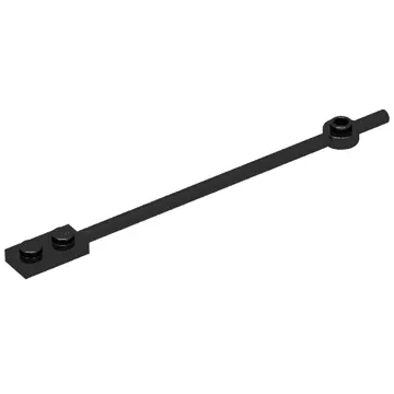 Bar 1 x 12 with 1 x 2 Plate End with Solid Studs and 1 x 1 Round Plate End