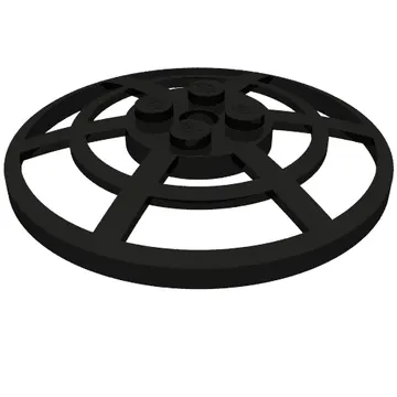 Dish 6 x 6 Inverted, Radar / Webbed [Anti-studs at 90°]