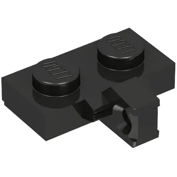 Hinge Plate 1 x 2 Locking with 1 Finger on Side, with Groove