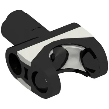Technic Axle Connector 2 x 3 with Ball Socket and Axle Socket with Light Bluish Gray Rubber Insert