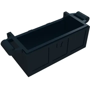 Treasure Chest Bottom with Rear Slots, with Groove