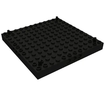 Brick Special 12 x 12 with 3 Pin Holes on Each Side and Vertical Peg at Each Corner