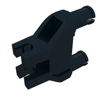Technic Pin Double Triangle 1 x 3 with 2 Clips Completely Round Pinholes