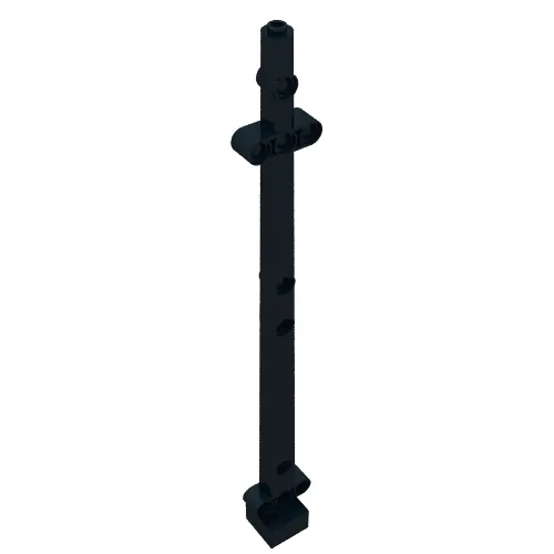 Boat, Mast 2 x 2 x 20 with Holes - Corner Aligned x shape Axle Hole, x Orientation