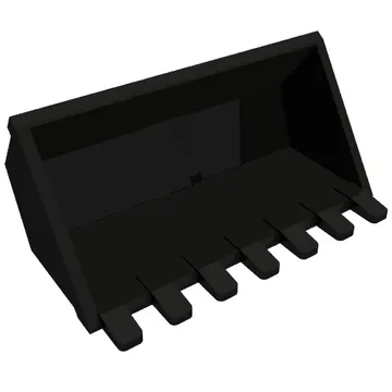 Construction Vehicle Bucket 3 x 6 with Hinge, Reinforced Center