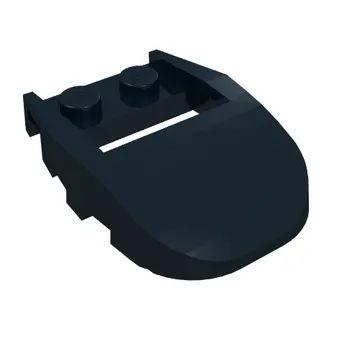 Brick Wedged, Curved 4 x 3 Recessed Back with Opening, Two Studs [Plain]