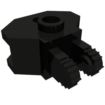 Hinge 1 x 2 Locking with 2 Fingers and Towball Socket, 7 Teeth