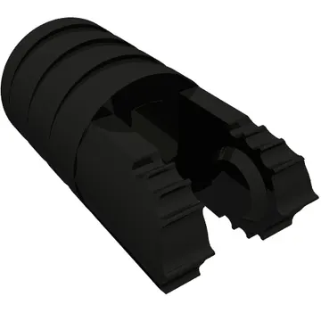 Hinge Cylinder 1 x 2 Locking with 2 Click Fingers and Axle Hole, 7 Teeth