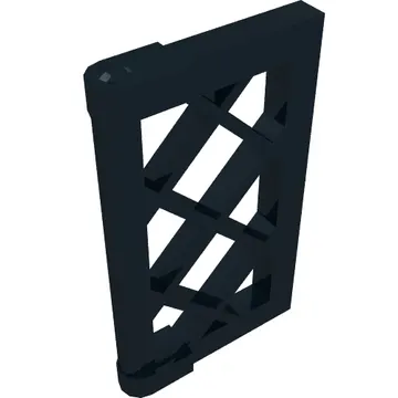 Window 1 x 2 x 3 Pane Latticed with Thick Corner Tabs