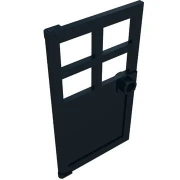 Door 1 x 4 x 6 with 4 Panes and Stud Handle