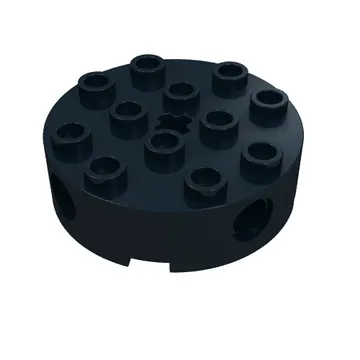 Brick Round 4 x 4 with 4 Side Pin Holes and Center Axle Hole
