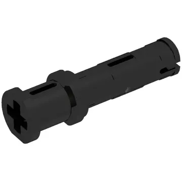 Technic Pin Long with Friction Ridges Lengthwise and Stop Bush [2 Lateral Holes, Small Pin Hole]