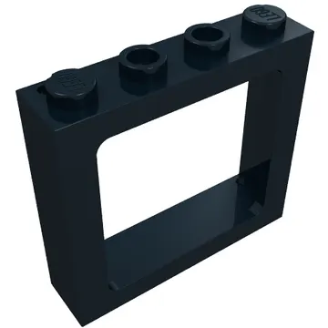Window 1 x 4 x 3 Train with Shutter Holes and Solid Studs on Ends