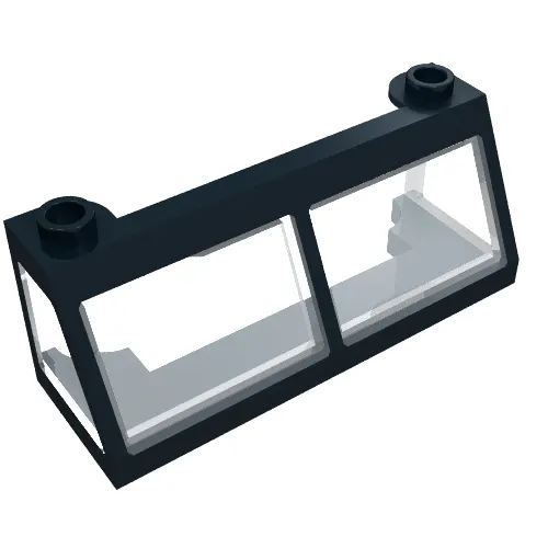 Windscreen 2 x 6 x 2 Train with Trans-Clear Glass