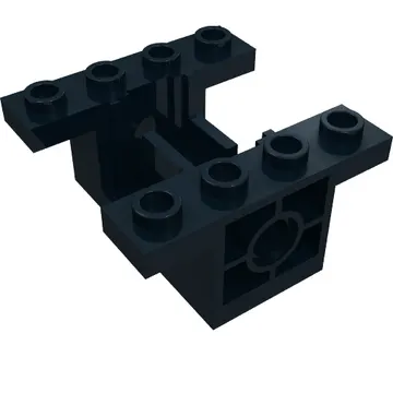 Gearbox 4 x 4 x 1 2/3 with 1 x 2 Cutouts, Pin Holes