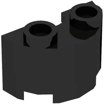 Brick Round, Half 1 x 2
